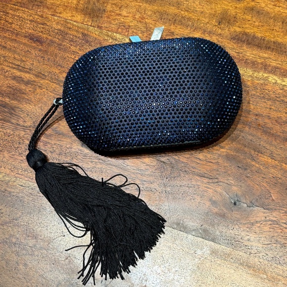 Nina Evening Bag - Dark Blue with Sequins - Picture 1 of 7